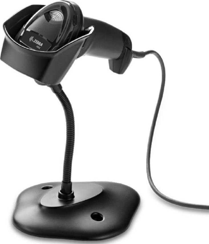 Zebra DS2208 Scanner USB Kit with stand, Black