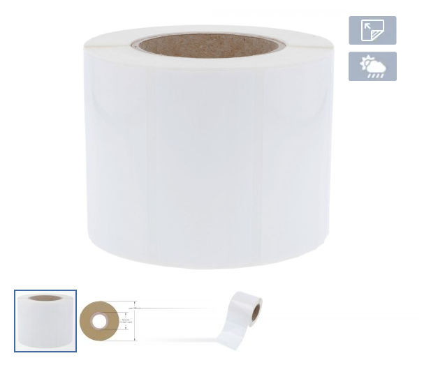 Muovitarra Polyprint 100 - 99x50mm/1000