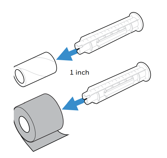 Adapter for notchless ribbon core - 1’’ PC45t